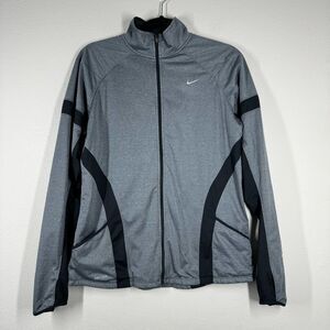 Nike Shield Element Full Zip Running Jacket Black Gray Women’s Size Large